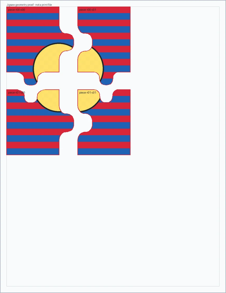 2x2 jigsaw tab and socket layout proof preview