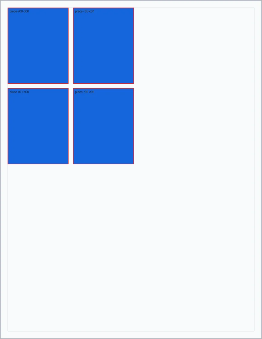 2x2 rectangular layout proof preview