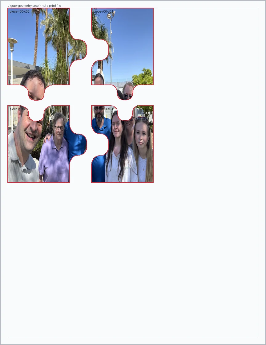 2x2 jigsaw tab and socket layout proof preview