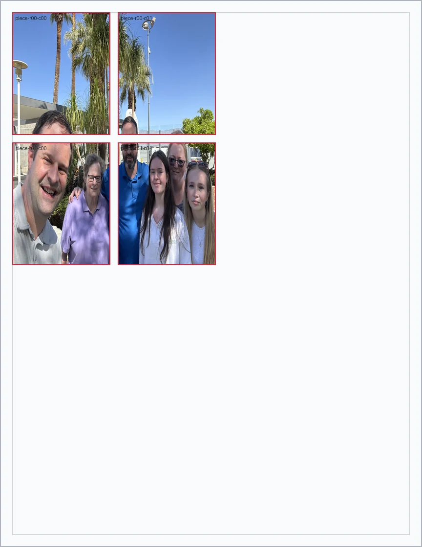2x2 rectangular layout proof preview