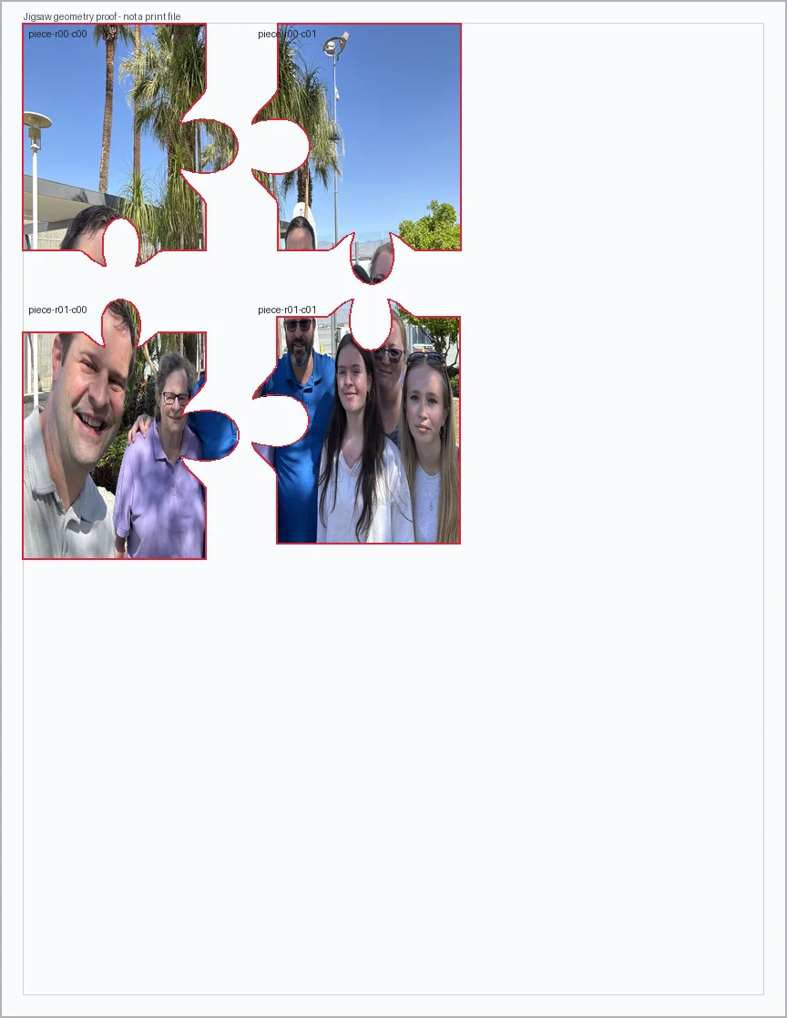 2x2 jigsaw tab and socket layout proof preview