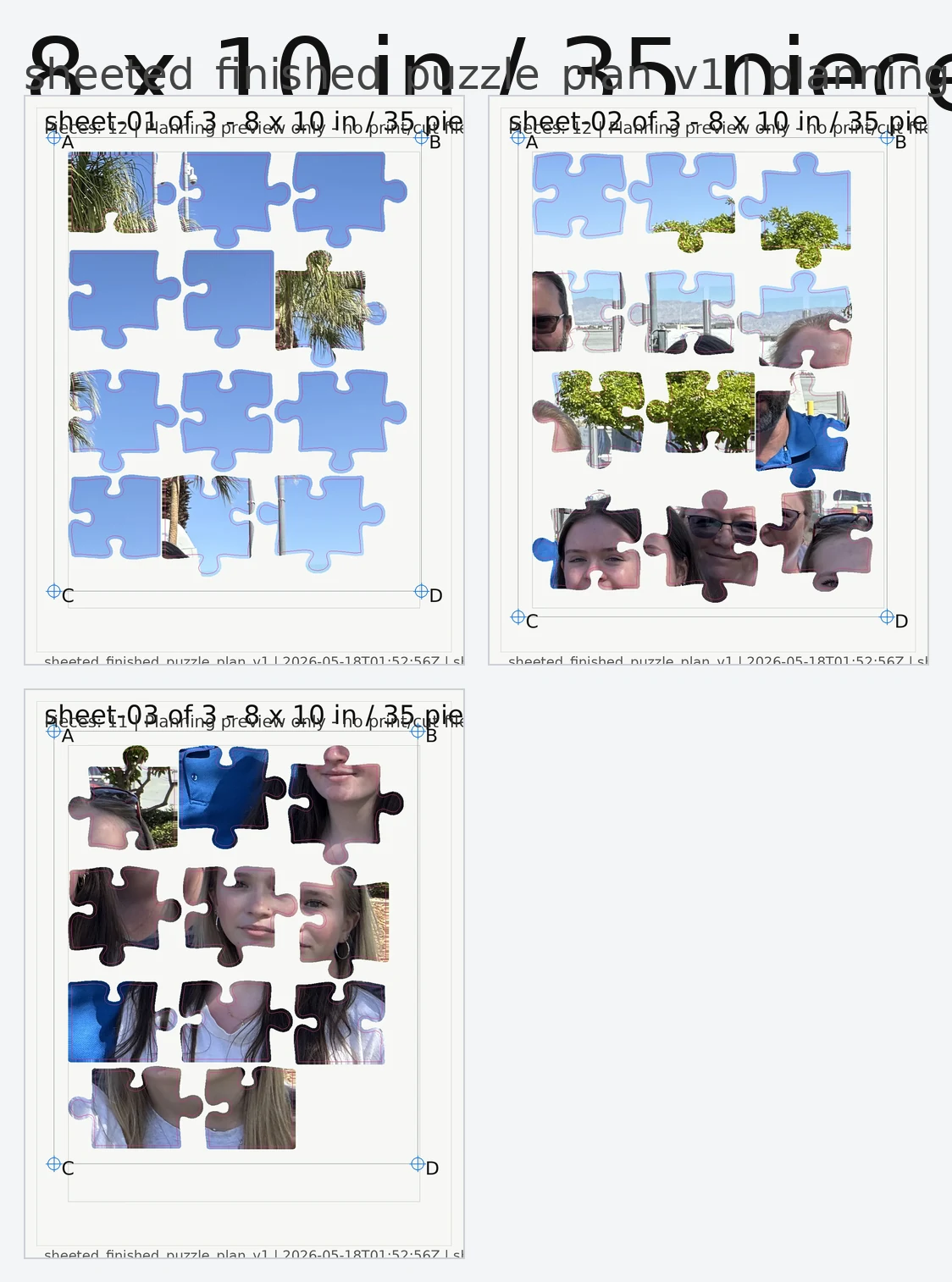 Puzzle planning preview