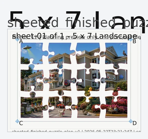 Manufacturing sheet layout preview