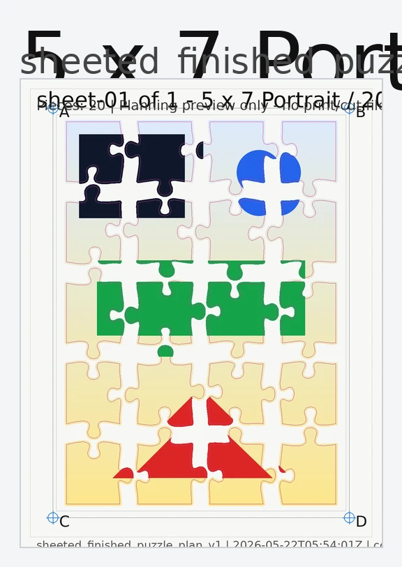 Manufacturing sheet layout preview