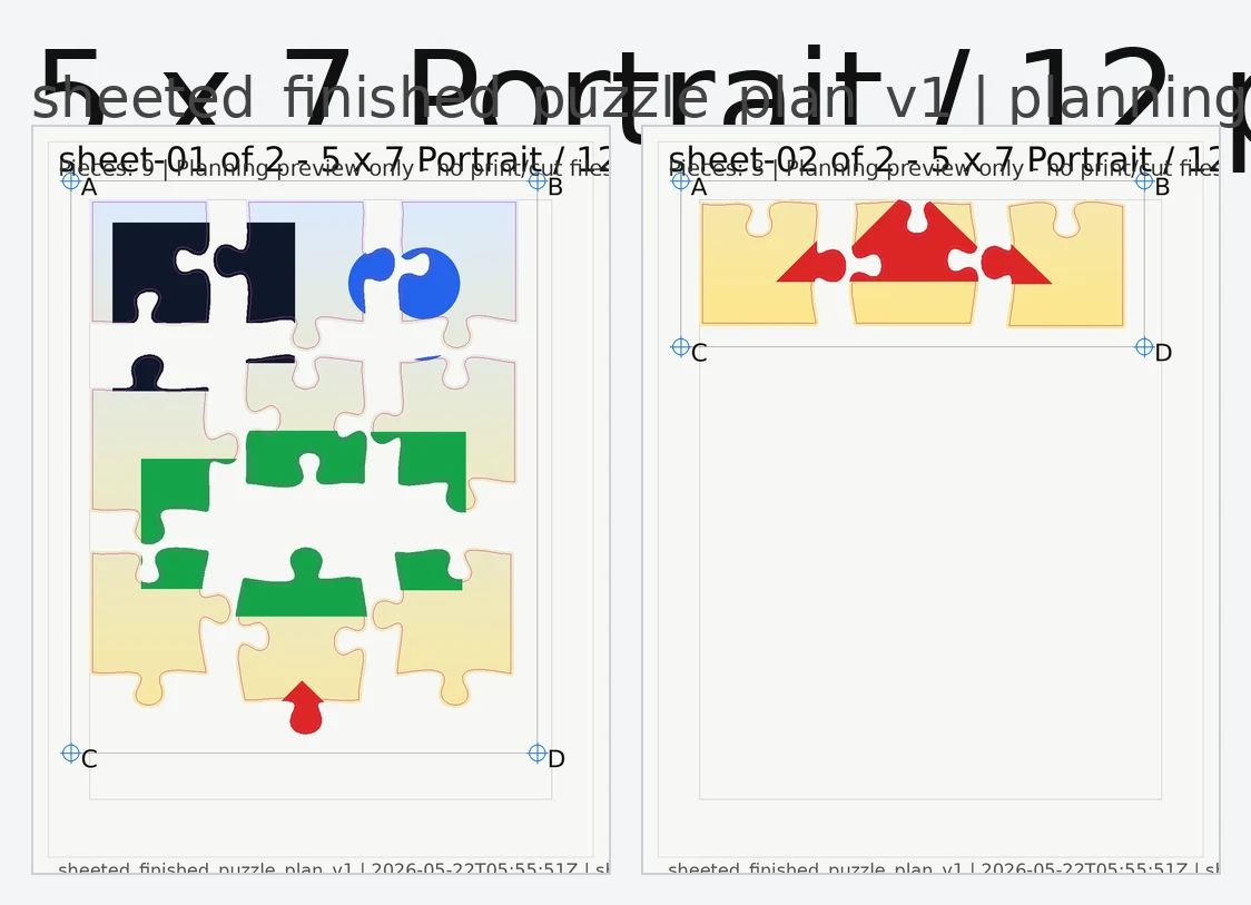 Puzzle planning preview