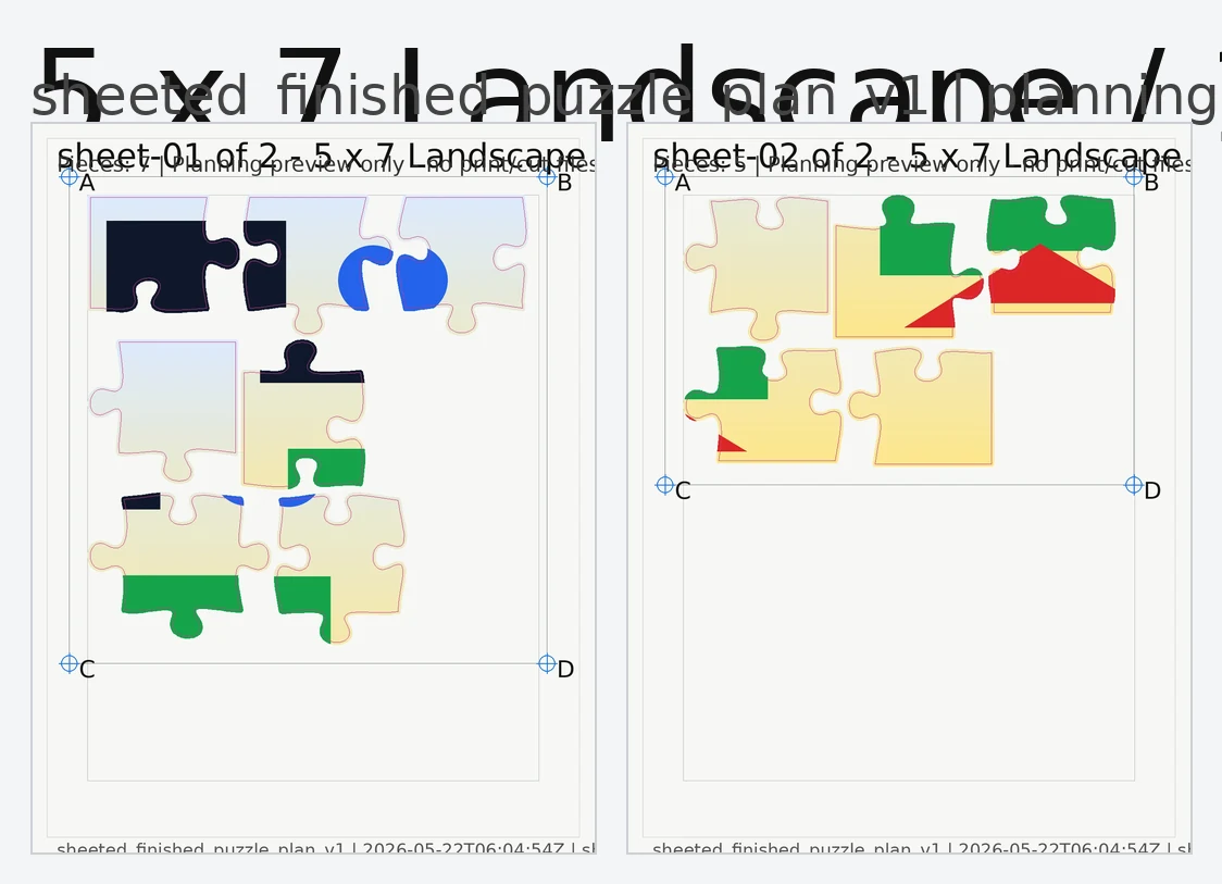Puzzle planning preview