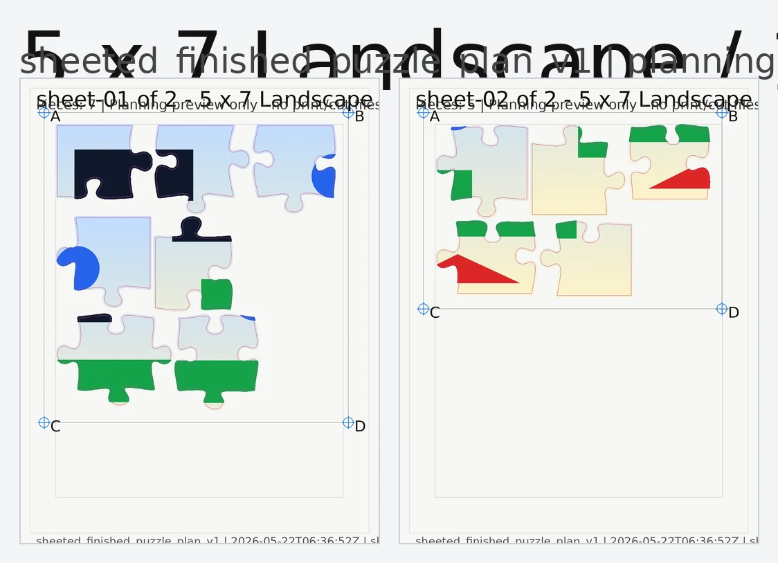 Puzzle planning preview