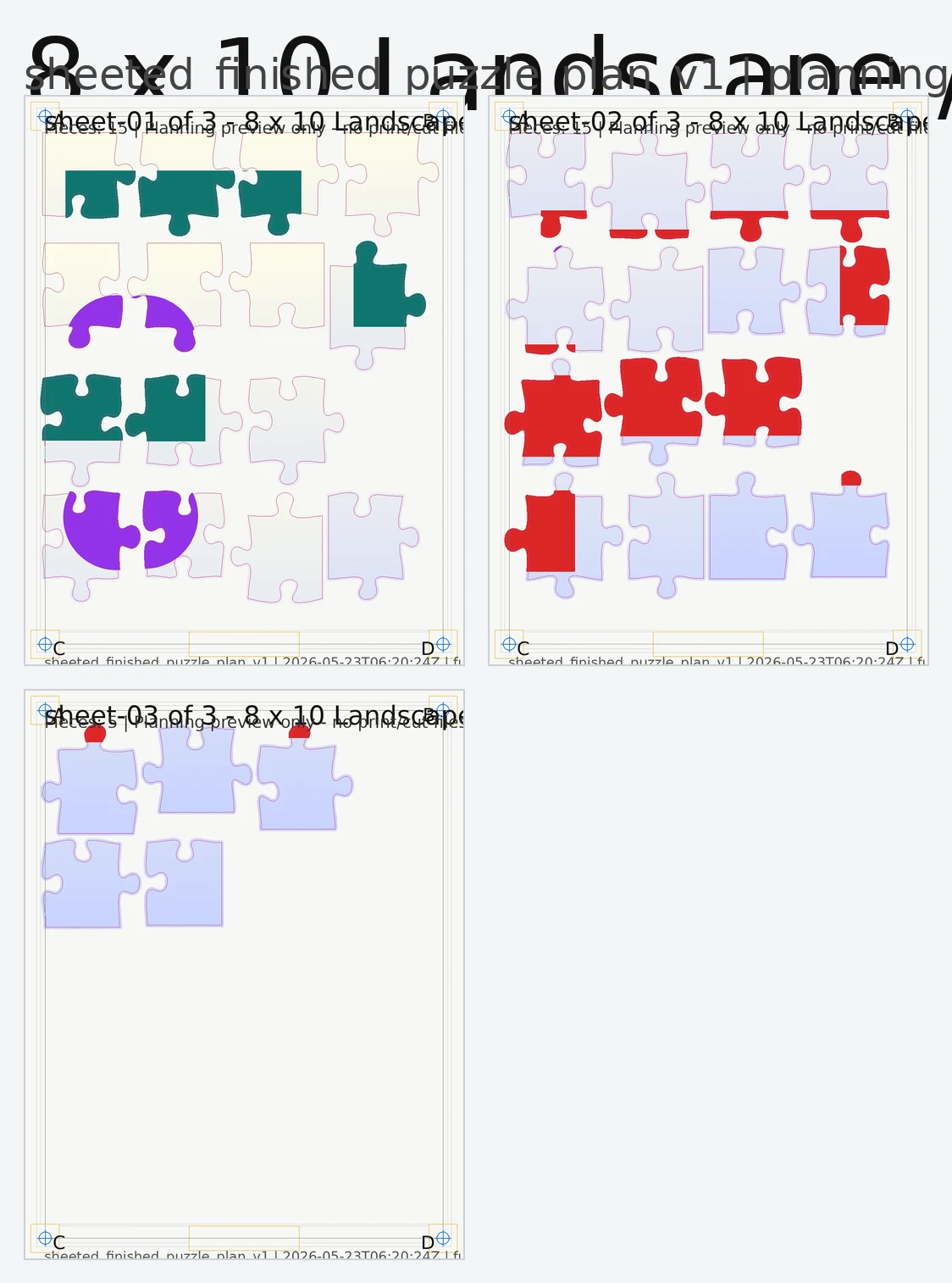 Puzzle planning preview