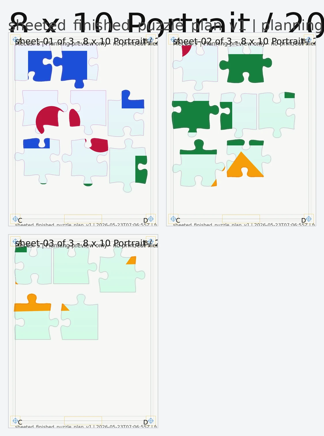 Puzzle planning preview