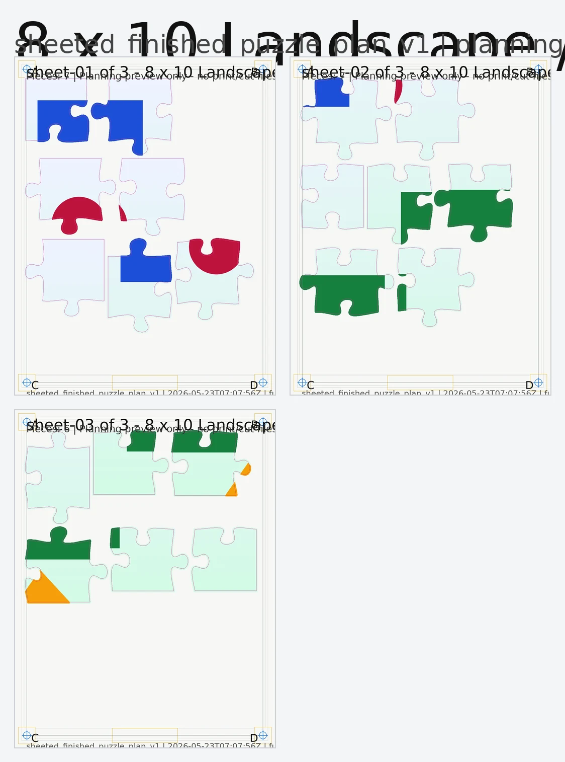 Puzzle planning preview