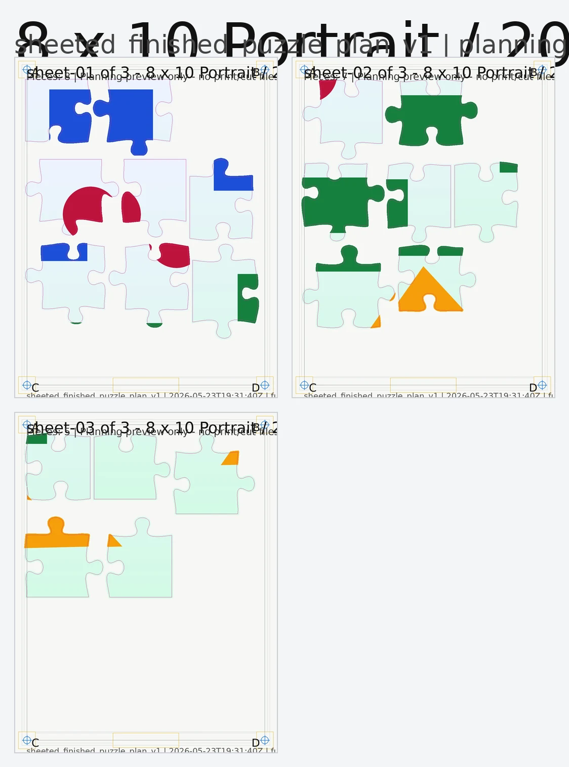 Puzzle planning preview