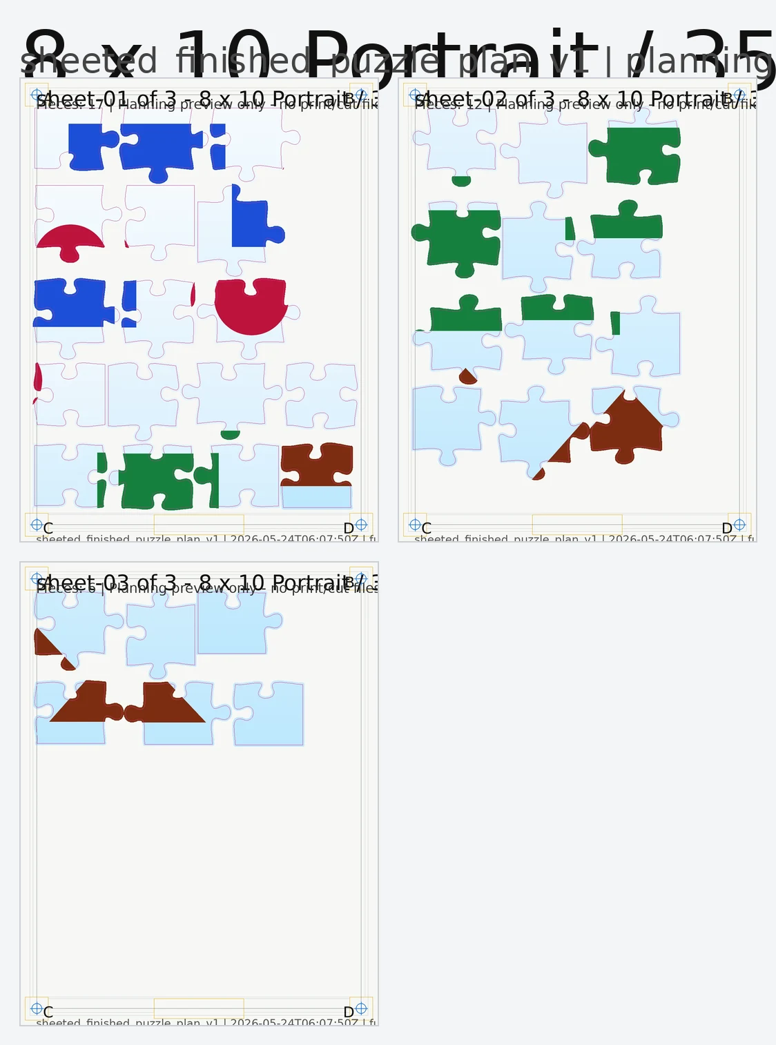 Puzzle planning preview