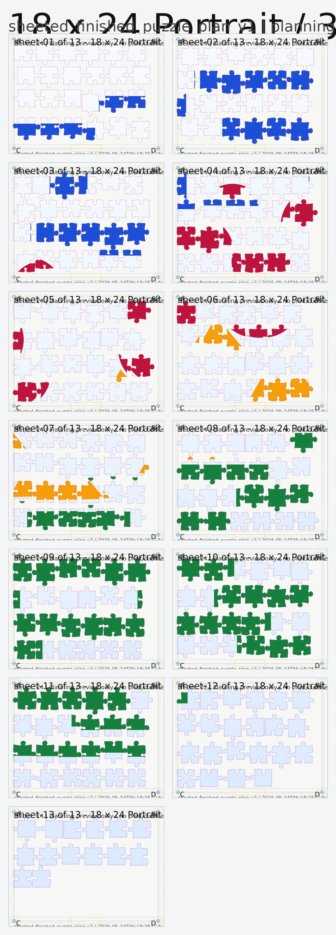 Puzzle planning preview