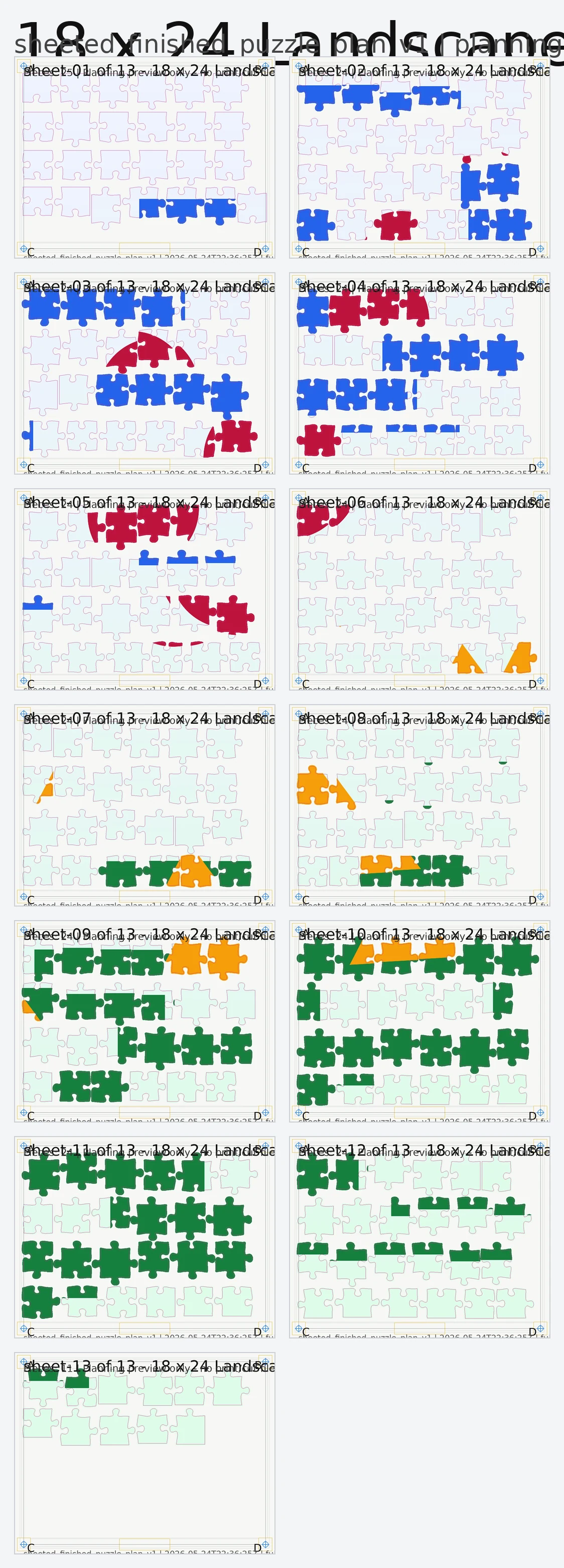 Puzzle planning preview