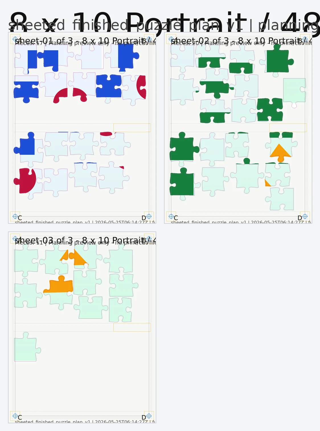 Puzzle planning preview