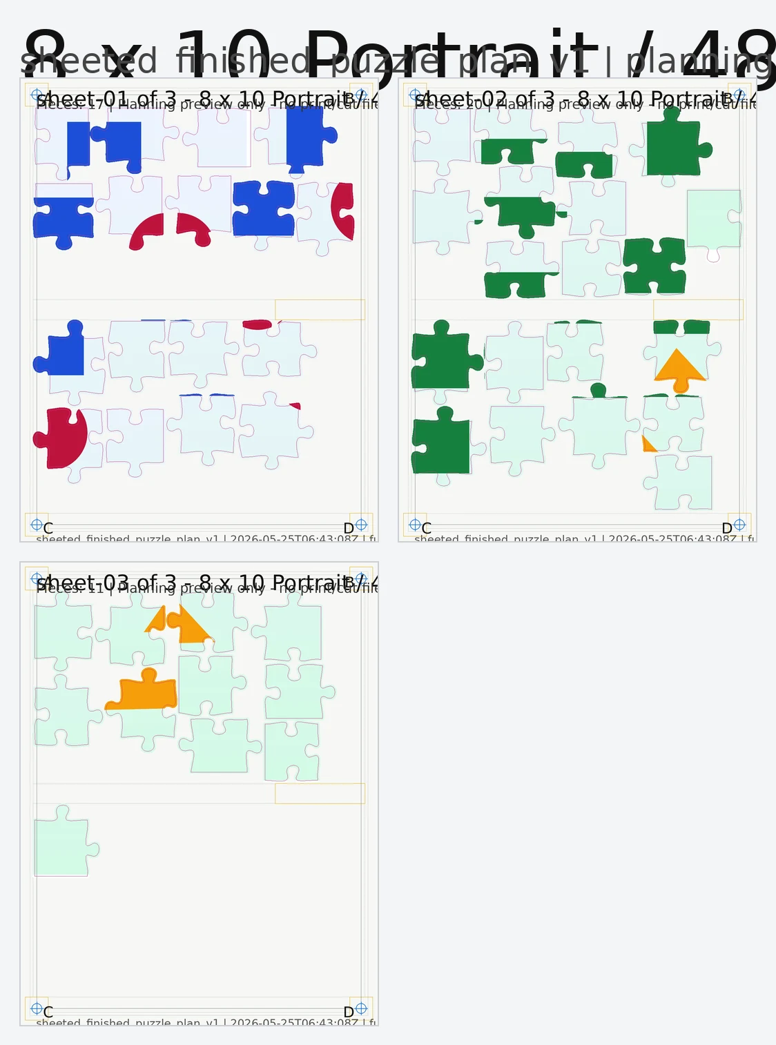 Puzzle planning preview