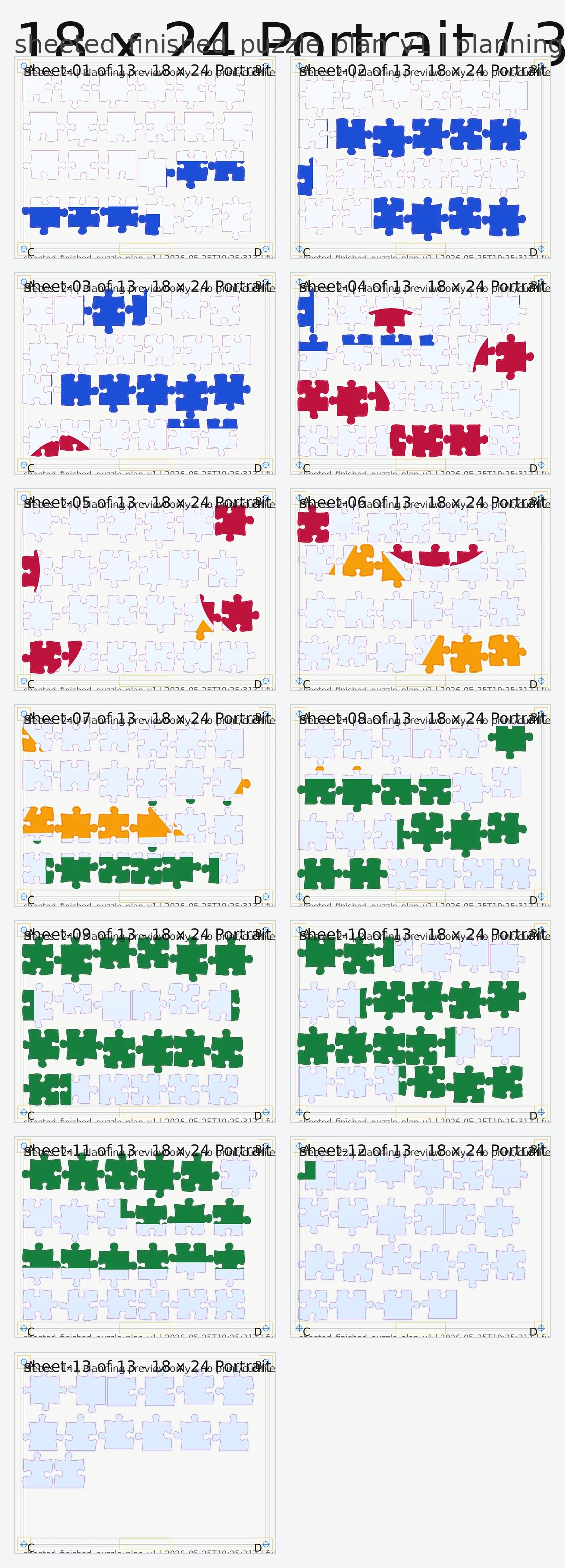 Puzzle planning preview