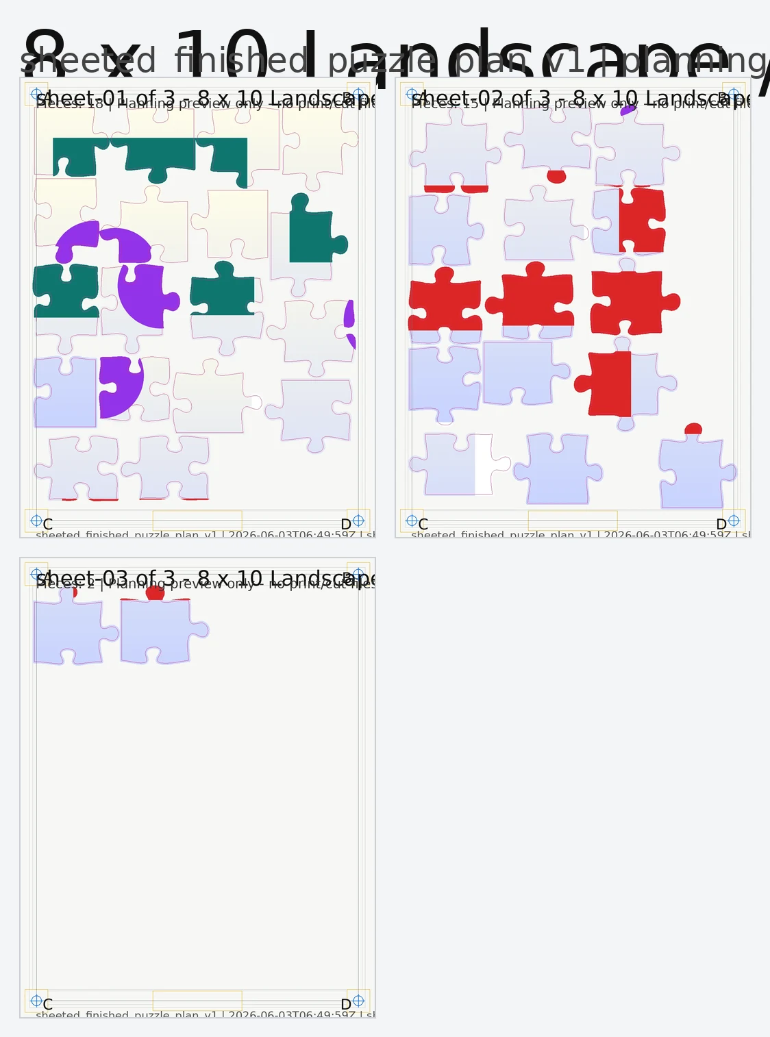Puzzle planning preview