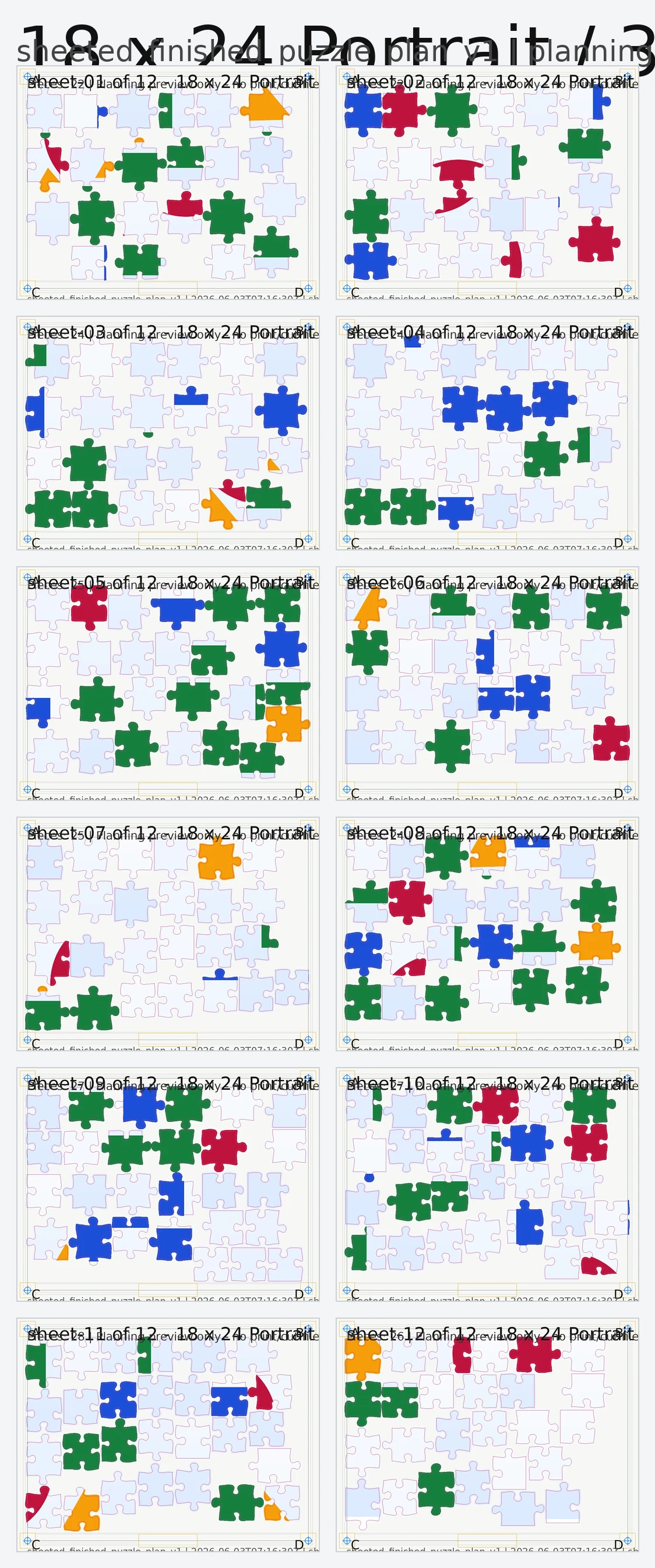 Puzzle planning preview